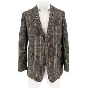 Sartoria Castangia Green/Brown Wool Check Sport Coat – 56R